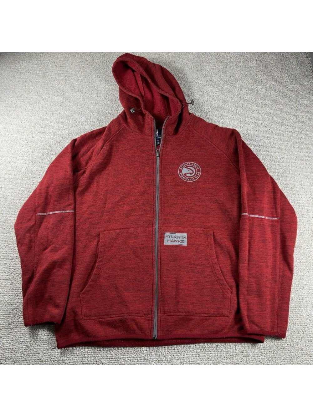 G-III Atlanta Hawks Hooded Jacket Red Gray Men’s Size XL